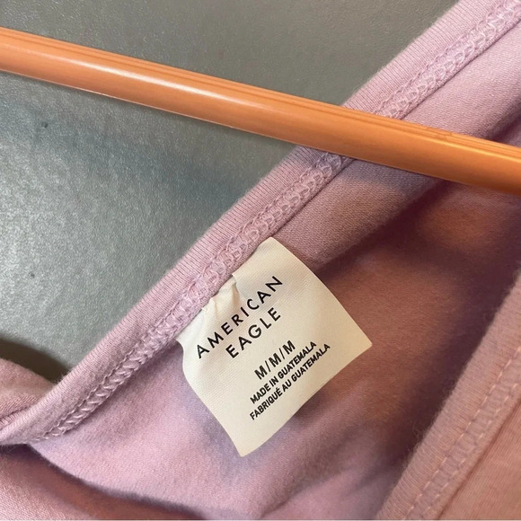 American Eagle lilac purple cropped twist back tank top size medium - Picture 4 of 7